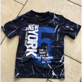 T-Shirt New York donkerblauw 