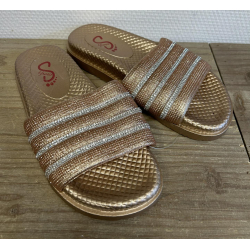 Slippers bling Champagne